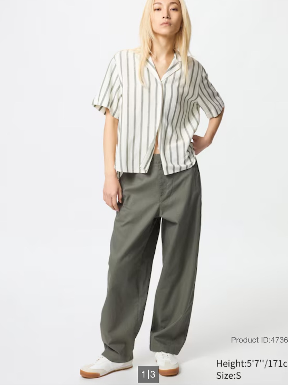 NWOT Uniqlo Linen Cotton Tapered Pants | Tall, Small Green (55)